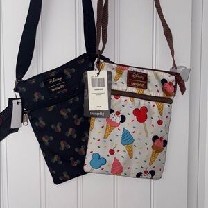 Loungefly Crossbody Bag Set - Black and Cream